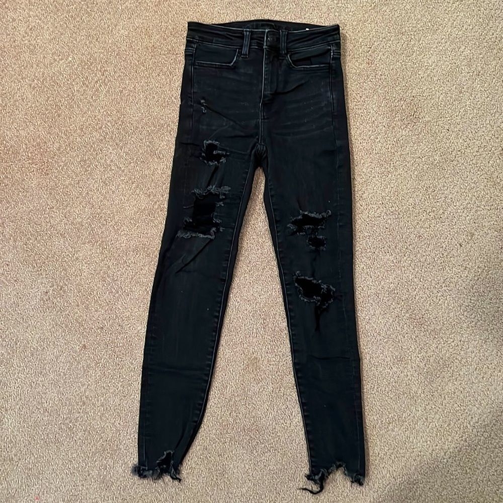 American Eagle high rise crop jeggings - Picture 1 of 3